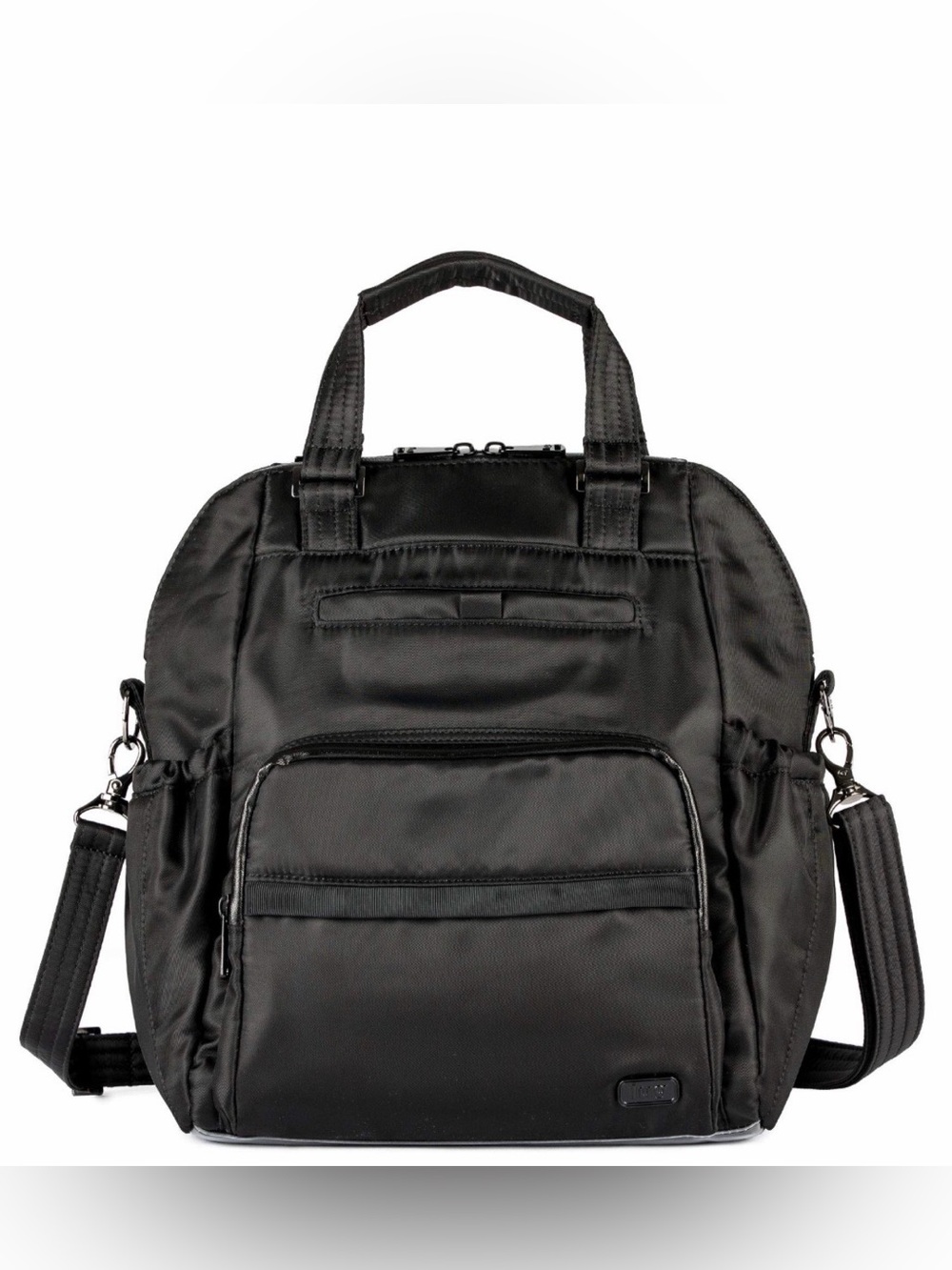 Lug Canter 2 Convertible Tote Bag Crossbody Backpack Solid Midnight Black Travel